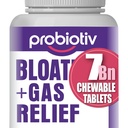 Gas & Bloating Supporto per le donne e gli uomini 7 miliardi di CFU – Probiotici masticabili & Lactobacillus Reuteri, Enzimi digestivi giornalieri per Bloating occasionale, Gut Comfort & Salute digestiva
