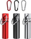 Piccolo portachiavi portachiavi tascabile (3 pacchetto), lega di alluminio portatile mini contenitore dell'organizzatore del padiglione per borsa, bottiglia di medicina del supporto del metallo resistente all'acqua per la trave da campeggio all'aperto