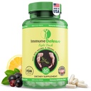 Integratore di Supporto Immune - Booster Immune Natural & Organic per Adulti - Supporto Immunitario con Vitamina C & Vitamina D, Aglio, Ginger, Lemon, Elderberry, Selenium & Zinc - 60 Capsule