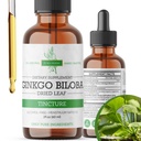 Ginkgo Biloba Estratto di liquido 2 Fl Oz, integratori per la funzione del cervello e il supporto della memoria, Alcol Free, Vegan - 2 Fl Oz