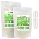 XPRS Nutra Vegan Size 1 Capsule Separati - 1000 Count Clear Premium Empty Capsule Separati in Borse - Pillole 1 per Riempimento Integratore fai da te