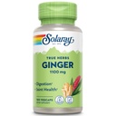 SOLARAY Ginger Root 1100mg | Digestione sana, articolazioni e movimento & Stomach Discomfort Support | Whole Root | Non-GMO & Vegan | 100 VegCaps