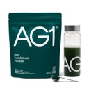 AG1 Greens Powder Supplement | Migliora la salute del fegato | Multivitamina, Probiotico, Gluten Free, Vegan e Keto Friendly | Shaker & Scoop Compreso | 75 Vitamine (verdi atletici), Formula classica