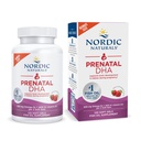 Nordic Naturals Prenatal DHA, Fragola - 120 Gel Morbidi - 830 mg Omega-3 + 400 IU Vitamina D3 - Supporta lo sviluppo del cervello nei bambini durante la gravidanza e l'allattamento - Non OGM - 60 Serve