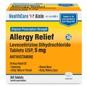 SaluteCareAisle Allergy Relief - Levocetirizine Dihydrochloride Tablets USP, 5 mg, 160 Compresse, Original Prescription Strength Allergy Medicine, 24-Hour Relief, 80 Count (Pack of 2)