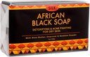 African Black Soap 7oz per Acne, Eczema, pelle secca, Psoriasis, Rimozione delle cicatrici, Face & Body Wash - Burro di karité, Charcoal, Polvere di bambù