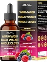 11in1 Black Walnut Wormwood Tincture Extract with Whole Cloves, Berberine and 8 More - 2 Mesi di alimentazione - 1 Fl Oz - Berry Mix Flavor