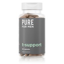 Pure per gli uomini T-Support Supplemento | Supporto totale vegetariano per gli uomini con Maca, vitamina D, & Ashwagandha, salute del muscolo | Endurance, resistenza, messa a fuoco, & Energy Support | 60 capsule