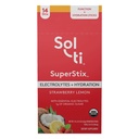 Organic Electrolytes + Hydration Drink Mix, Superfood Hydration Sticks, SuperStix by Sol-ti, Non-GMO, Vegan, Strawberry Lemon, 14 Sticks Single-Serving
