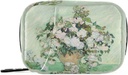 Rose Van Gogh Pill Box 7 giorno Pill Case Bag organizzatore di viaggio Pill con cerniera portatile settimanale formato compatto per il supporto supplemento di vitamina