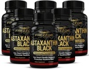 FREZZOR Astaxanthin nero con UAF1000+ Super Antiossidante, Supporta il cuore, Eye & Brain Health, Anti-invecchiamento Skincare & Cellular Protection, 12mg Astaxanthin per Serve, 360 Softgels, 6 mesi di fornitura