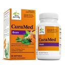 Terry Naturally CuraMed Brain - Integratore alimentare per il supporto Clarity & Focus - Integratore di salute del cervello con Curcumin & Turmeric Olio essenziale per la concentrazione degli aiuti - 60 Softgels