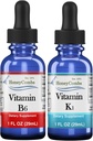 HoneyCombs Vitamina B6 & K1 Gocce – Liquid Pyridoxine & Vitamin K estratti per Vegan, Supporta la salute generale, Non OGM Vitamin Liquid Extract, 1 fl oz Ogni