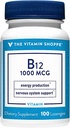 La vitamina Shoppe Vitamina B12 1.000mcg - Supporta la produzione di energia, una volta il supplemento dietetico giornaliero - Vitamina B-12 (come Cyanocobalamin), Gluten & Dairy Free (100 Lozenges)