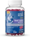 Bliss bambini della mamma Sentire gommoni calmi, Sostenere un senso di calma e rilassarsi il corpo, Fatto con Magnesio, L-teanina, Zucchero Free Raspberry Limonata Flavor, Età 4+, 60 Gummies