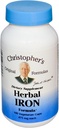 Formula originale di Christopher formula di ferro di erbe, supporto di ferro naturale, 450 mg, 100 capsule vegetariane