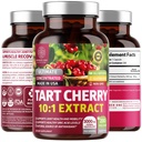 N1N Premium Tart Cherry Extract Capsules, 200 Veg Caps, 3000 mg, potente antiossidante, Joint Health and Mobility, Non-GMO, Gluten Free, 200 Veggie Caps