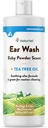 NaturVet Ear Wash Liquid Supplemento per cani e gatti – Pet Health Supplement Cleans Dog, Cat Ear Canals – Include Aloe, Tea Tree Oil – Aiuta a rimuovere Pet Ear Wax, Dirt, Debris – 16 Oz.