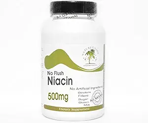 No Flush Niacin 500mg ~ 200 capsule - No Additivi ~ Integratori di natura
