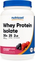 Isolato di proteine del siero di Nutricost (Acai di fragole, 2 Pounds)