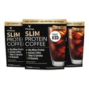 VitaCup Slim Protein Coffee Shake per il supporto dietetico, caffè istantaneo w/Whey Protein Powder, B Vitamins & Fiber, Dietitian Sviluppato per le prestazioni e il gusto, Fai come Iced o Shake, 3 Borse