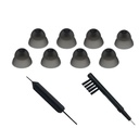 Utensili per la pulizia degli apparecchi acustici per apparecchi acustici Close Doms for Resound Sure Fit Style RIC RITE and Open Fit BTE Hearing Amplificatore con detergente per spazzole (S Size 8PCS)
