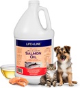 Linea di vita Wild Alaskan Salmon olio per cani e gatti | Omega-3 Fish Oil Supplemento per la salute della pelle, Shiny Coat & Joint Support – 128 oz
