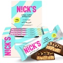 Nick's Protein Bars Crispy Cookie Chocolate, High Protein, Calorie basse, Carb basso, Keto Friendly Snacks No Aggiunto Zucchero (Multipack 12 bar x 50g), Crispy Cookie aroma
