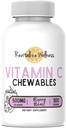 Vitamina C Chewables | 500 mg Vitamina C come acido ascorbico per porzione | Aroma di berretto | 60 Serve