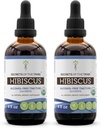 Segreti della Tribe Hibiscus USDA Organic | Alcohol-Free Extract (2 pz.), Gocce di erbe ad alta potenza | Realizzate in 100% Certificato Hibiscus Sabdariffa Dried Flower 2x4 oz