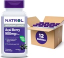 Natrol Acai Berry, Supplemento dietetico, Protezione Antiossidante & Difesa, L'Ultimo Super Frutta, 900 mg Veggie Capsule, 75 Conte (Pack of 12)