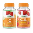 Vitamina C 1050mg + Vitamina D3 + Vitamina K2, Gummies Bundle - Grande Degustazione, Supplemento di vitamina, Senza glutine, OGM libero, pancia masticabile