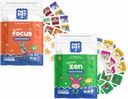 NATPAT FocusPatch (1 Pack) e ZenPatch (1 Pack) Bundle - 24 Focus Enhancing Stickers e 24 Calm Enhancing Stickers - Chemical Free, Natural Relief for Focus and Mood Support