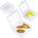 Piccoli organizzatori di scatole di pedaggio 3 Pack, caso di pedaggio giornaliero Mini contenitore contenitore di pedana portatile per borsa tasca piccola custodia porta pedana (bianco)