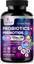 Probiotici per le donne e gli uomini 60 miliardi di CFU - 10 Strains con Lactobacillus, Probiotici per la salute del fegato digestivo e supplemento di supporto immunitario, Supporta costipazione occasionale, Gas & Bloating - 60 capsule
