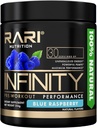 Pre Performance di allenamento dell'infinito - Pre allenamento per le donne e gli uomini, Polvere di energia ad alta efficienza - 30 Serve - Blue Raspberry