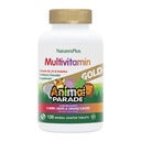 Natures Plus Animal Parade Gold Children's Multivitamin - Assorted Cherry, Orange & Grape Flavors - 120 Chewable Animal-Shaped Tablets - Vegetariano, Gluten Free - 60 Serve