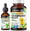 BIO KRAUTER Chlorophyll Tincture 2 Fl. Oz. & Dandelion 100 capsule