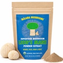 Polvere dell'estratto del leone di Malama, leoni del corpo di fruttificazione organici polvere del mushroom, adaptogenico superfood, supporta la memoria, messa a fuoco, cervello, & Nerves