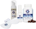 Heyedrate Triglyceride Omega 3 Fish Oil, Maschera di occhio riscaldata, Lid and Lash Cleanser Foaming Tea Tree Face Wash Bundle for Eye Health, Fornisce sollievo per occhi irritati