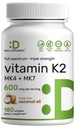 SUPPLEMENTO DEALE Vitamina K2 Supplemento 600mcg, 180 Softgels dell'olio di cocco | Full Spectrum ad alto assorbimento MK-7 & MK-4 Forms | Bone, Joint, & Supporto immunitario – Non OGM