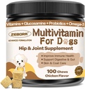Cane Multivitamina con minerali per la salute generale - Vitamine di cane e integratori con Glucosamina, Probiotici per cucciolo e cani anziani con minerali - Omega 3 Fish Oil per la pelle & Coat - 100 Chews