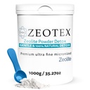 Zeolite Detox Powder – Supplemento Clinoptilolite per la pulizia completa del corpo, salute del fegato, energia, Immune & pH Support | Minerale naturale – 1000g
