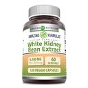 Incredibile Formulas White Kidney Bean Extract 6500 Mg | Capsule Vegetariani | Non OGM | Gluten-Free | Made in USA (1 Pack | 120 Count)