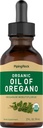 Piping Rock Oil of Oregano Organic Liquid Drops | 2 fl oz | con Olio Extra Vergine di Oliva | Estratto di erbe Supplemento | Non-GMO, Gluten Free