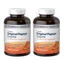 American Health Original Papaya Enzyme - 600 Chewable Tablets, Confezione da 2 - The After-Meal Supplement - Non-GMO, Vegan - 400 Total Servings