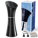 Rimozione della cera dell'orecchio migliorata con il serbatoio di scarico di un pezzo, il detergente sicuro con il sensore di temperatura dell'acqua, il kit di irrigazione dell'orecchio efficace & USB-A a cavo C, IPX7, nero