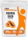 BulkSupplements.com Papaya Seed Powder - Carica Papaya Seed, Supplemento nutrizionale, per il supporto Digestivo & Gut - Gluten Free, 500mg per Serving, 100g (3.5 oz) (Pack of 1)