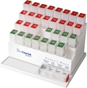Organizzatore di scatole di pillole mensili di Medcenter, 4 volte al giorno, grandi 31 casi giornalieri di pillole con scomparti per vitamine, integratori, farmaci, organizzatore di pillole di 31 giorni