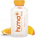 Huma Plus (Double Electrolytes) - Gel Chia Energy, Mango Arancione, 24 Gel - Amichevole, Gel per l'Energia Alimentare Vero